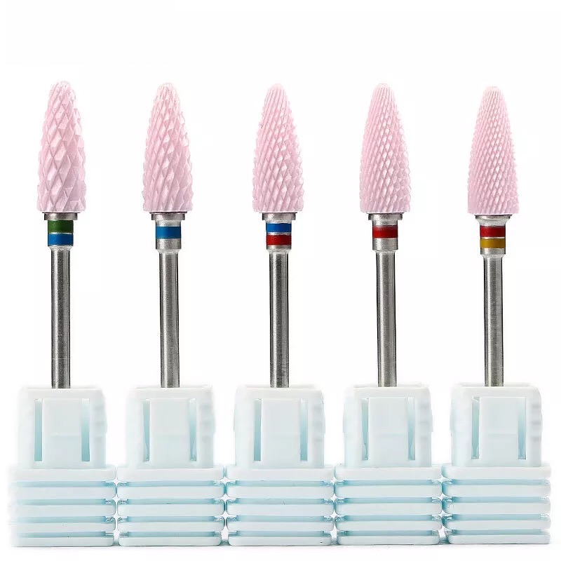Power Tools Jobs - Fresas de cerámica rosadas para manicura,