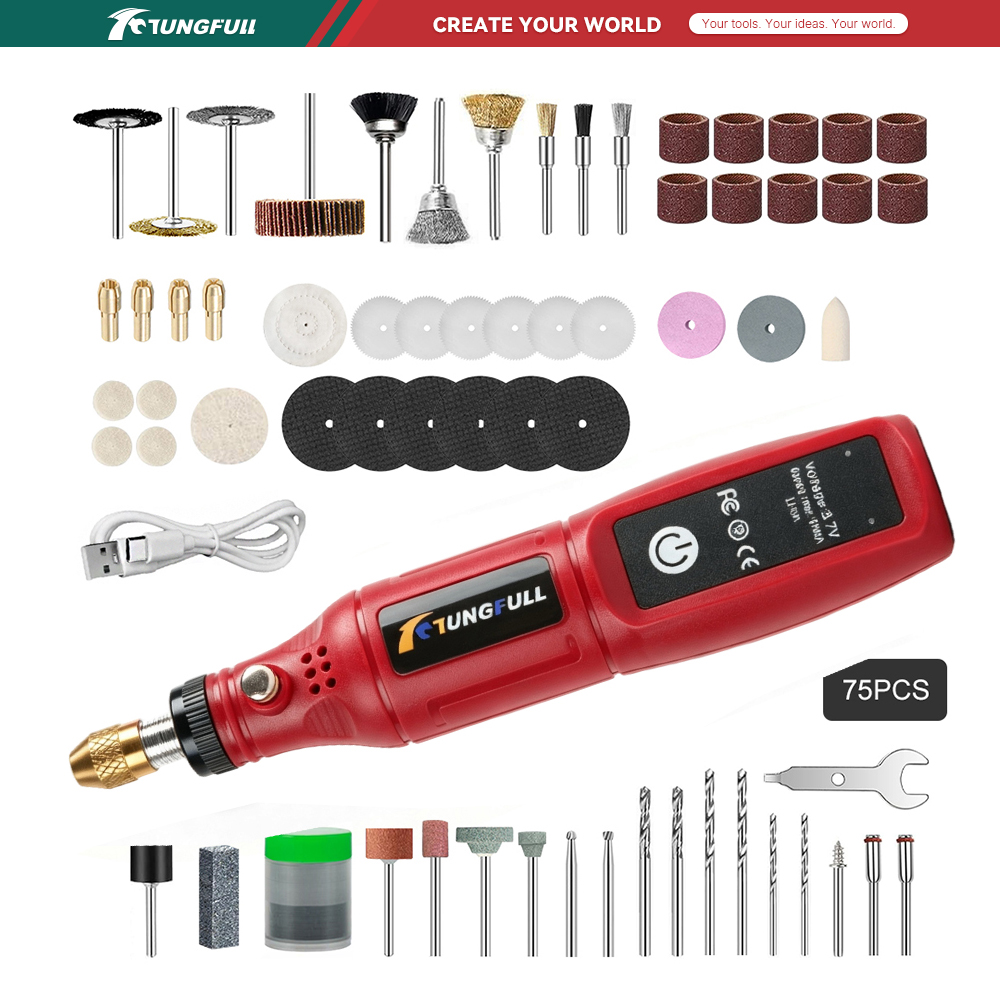 Power Tools Jobs - Herramienta rotativa inalámbrica TUNGFULL de 3.7V,