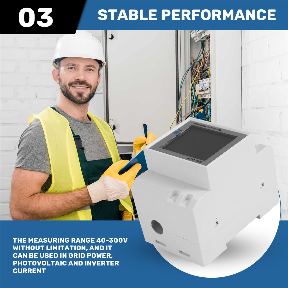 Power Tools Mall - Monitor de CA para Riel DIN