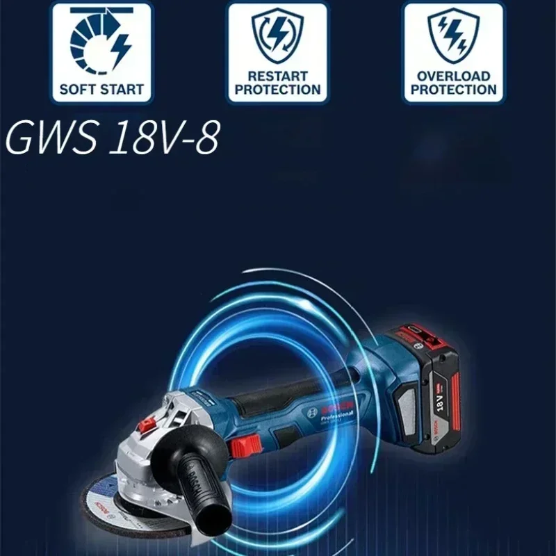 Power Tools Grinder - Amoladora Angular Inalámbrica Bosch GWS 18V-8