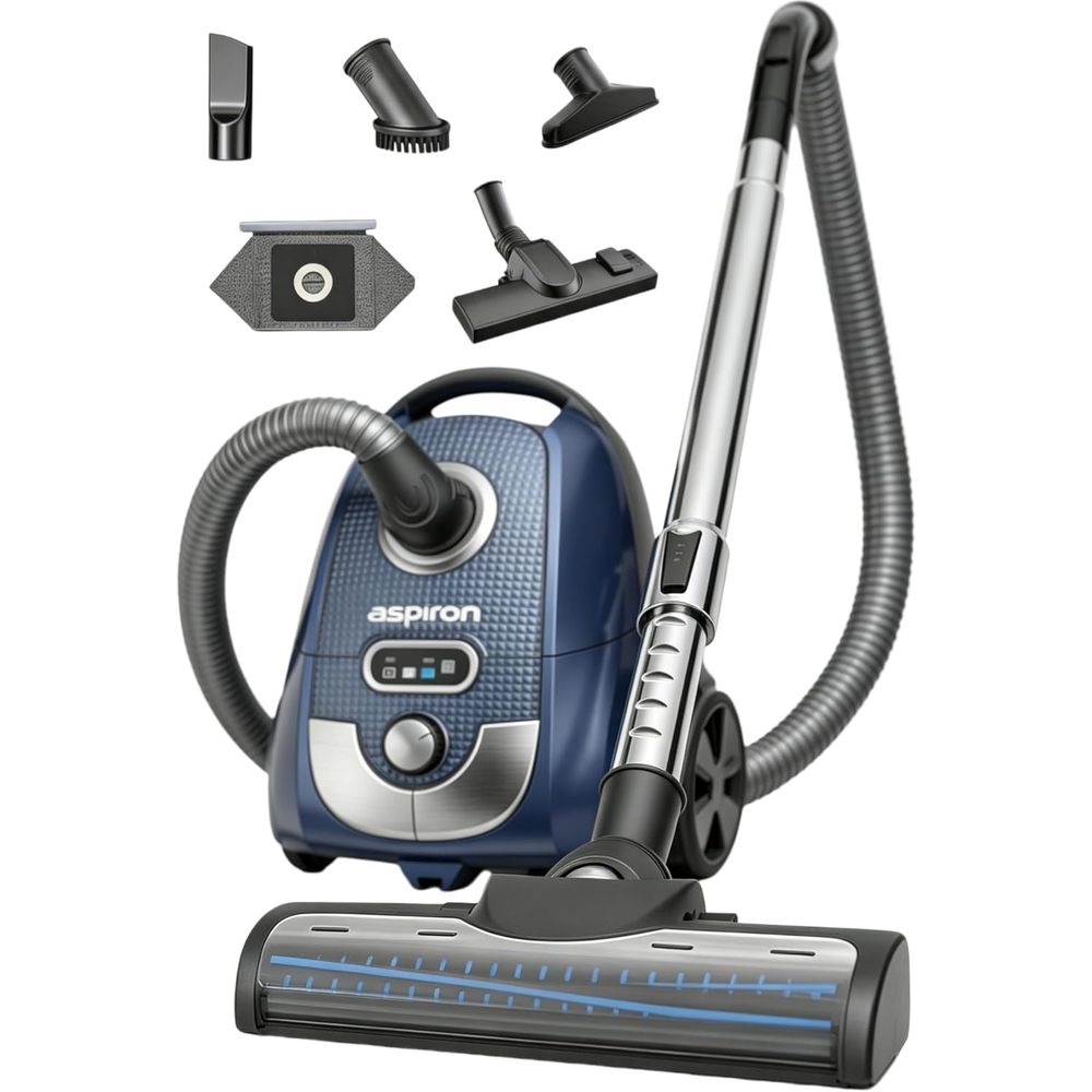 Bag Power Tools - Aspiradora de Canister, 1600W/40Kpa, con Bolsa,