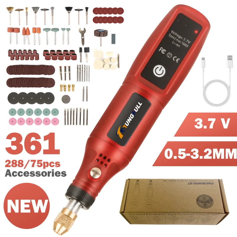 Power Tools Jobs - Grabador Inalámbrico Recargable por USB, Herramienta