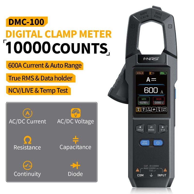 FNIRSI DMC-100 medidor de pinz - Power Tools Software reseña y precio