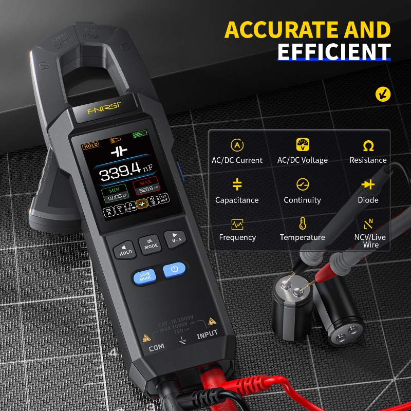 FNIRSI DMC-100 medidor de pinz - Power Tools Software reseña y precio
